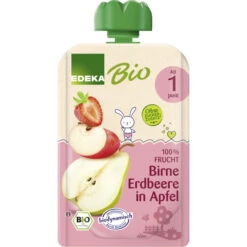 Bio Birne & Erdbeere In Apfel Ab 1.Jahr 100G