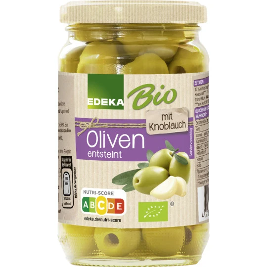 Bio Oliven Gefüllt Mit Knoblauch 350G 1 Bio Oliven Gefüllt Mit Knoblauch 350G