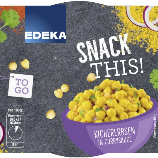Snack This! Kichererbsen In Currysauce 160G 1 Snack This! Kichererbsen In Currysauce 160G