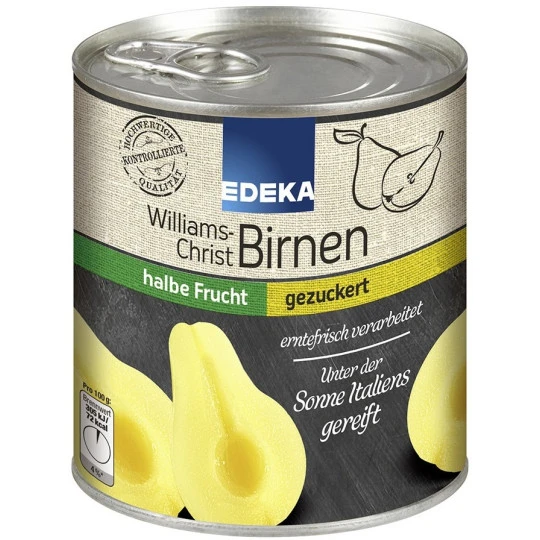 Williams Christ Birnen Gezuckert Halbe Frucht 820 G 1 Williams Christ Birnen Gezuckert Halbe Frucht 820 G